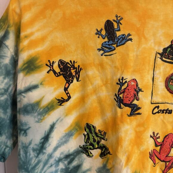 Costa Rica Rana Tropic Yellow Short Sleeve T-Shirt Medium Men's - Picture 3 of 7